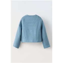 TEXTURED JACKET WITH BUTTONS