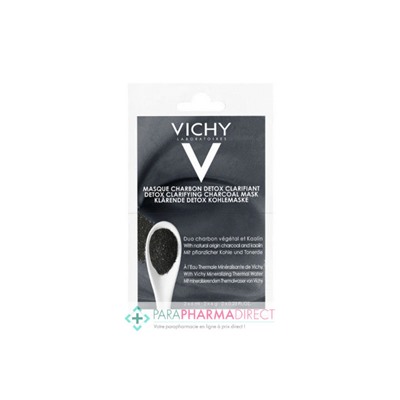 Vichy Masque Charbon Détox Clarifiant 2x6ml