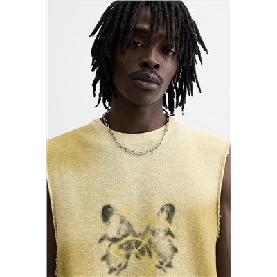 CAMISETA TANK PUNTO ESTAMPADO