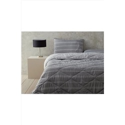 English Home Modern Stripe Polycotton Çift Kişilik Uyku Seti Antrasit TYCYRSZ34N169964920250318