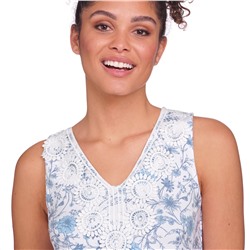 Damen Top mit Makramee-Spitze