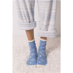 Calcetines largos print copos nieve