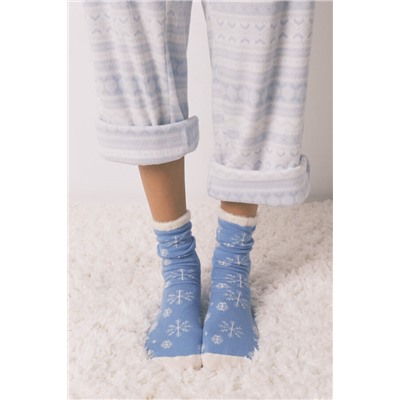 Calcetines largos print copos nieve