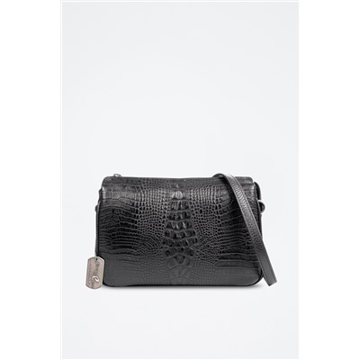 Bandolera de piel Arzergrande - Negro
