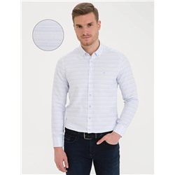 Açık Mavi Slim Fit Uzun Kollu Gömlek