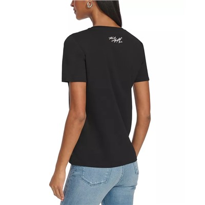 KARL LAGERFELD PARIS Women's Imitation-Pearl Karl T-Shirt