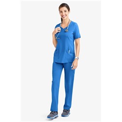 Easy STRETCH Aisha Women's 2-Pocket Sweetheart Neckline Scrub Top