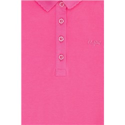 Kız Çocuk Pembe Basic Polo Yaka Tişört