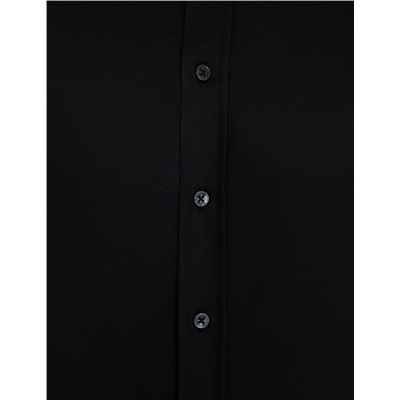 Siyah Ex. Slim Fit Uzun Kollu Klasik Gömlek