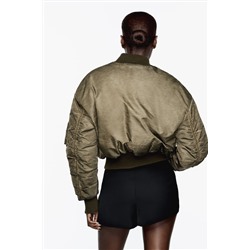 BOMBER NYLON EFECTO DESGASTADO