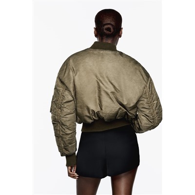 BOMBER NYLON EFECTO DESGASTADO