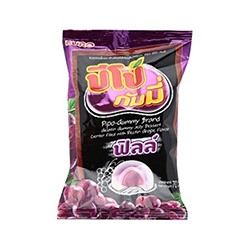 Мармелад-желе с жидким центром Gummy Jelly Dessert "Виноград" от Pipo 70 гр / Pipo Grape Flavoured Gummy Jelly Dessert Center Filled 70g