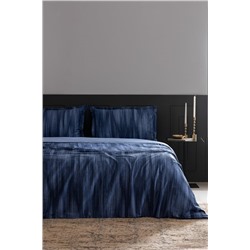 Raphael King Size %100 Pamuk Baskılı Saten Nevresim Takımı - Lacivert