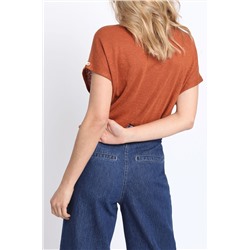 Camiseta de lino Terracota