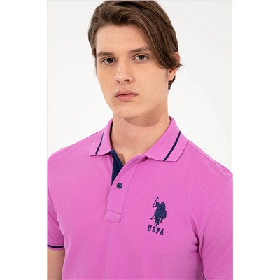 Erkek Menekşe Basic Polo Yaka Tişört