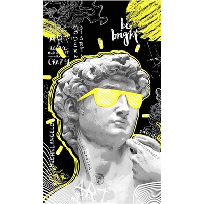 Полотенце банное "Давид"-желт. 80*150 см. вафля хлопок 100%