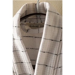 Soderna Kimono Pamuklu Unisex Bornoz - Beyaz