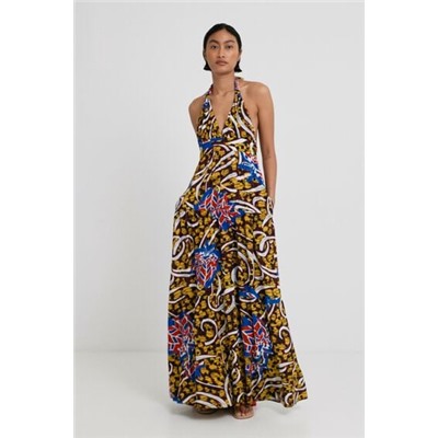 Vestido largo halter Stella Jean