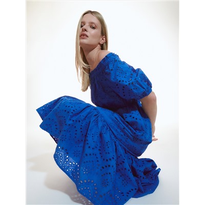 Midikleid mit Lochmuster