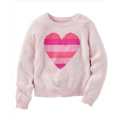 Striped Heart Sweater