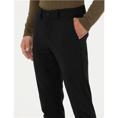 Siyah Slim Fit Kanvas Pantolon