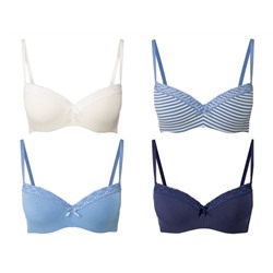 ESMARA® Lingerie Push Up BH, mit Spitze und Zierschleife, mit Elasthan