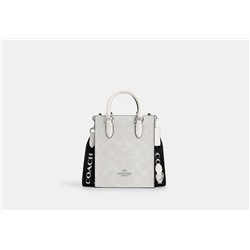 North South Mini Tote In Signature Canvas
