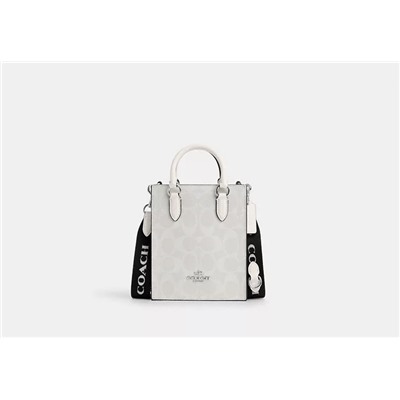 North South Mini Tote In Signature Canvas