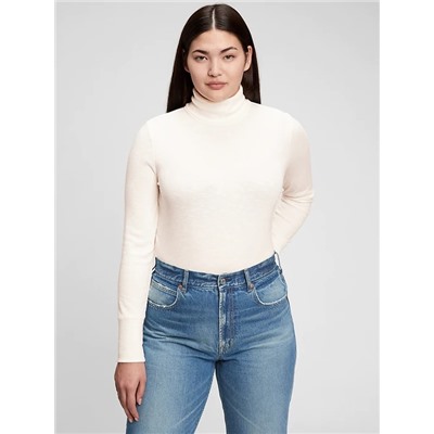Ribbed Turtleneck T-Shirt