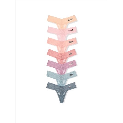 Victoria's Secret 7-Pack Lace Thong Panties