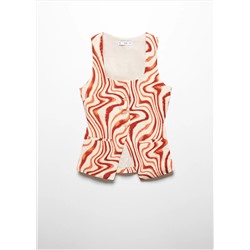 Top estampado lazo