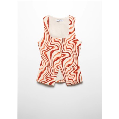 Top estampado lazo