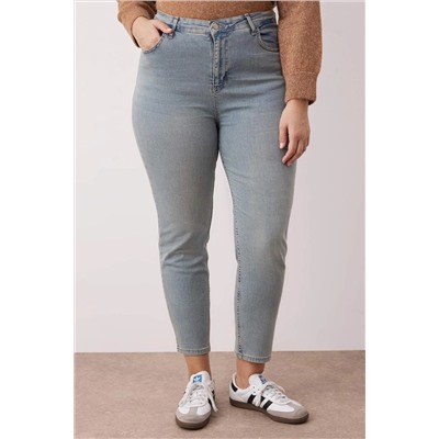 Mavi Yüksek Bel Büyük Beden Skinny Jeans TBBAW26CJ00035