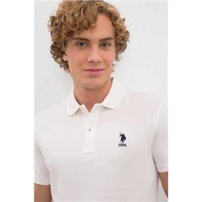 Erkek Ekru Basic Polo Yaka Tişört