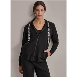 TWO TONE LOGO DRAWCORD HOODIE