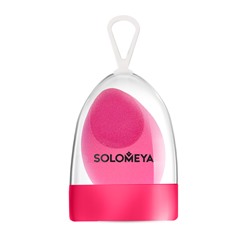 [SOLOMEYA] Спонж для макияжа СО СРЕЗОМ косметический РОЗОВЫЙ Flat End Blending Sponge, 1 шт