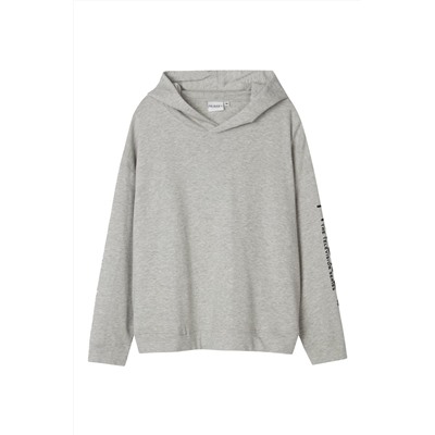 Sudadera con capucha Gris claro jaspeado