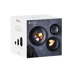 Сервиз обеденный, 4 перс, 12 пр, фарфор P, черный, матовый, Caviar Black, 63132