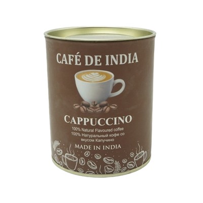 BHARAT BAZAAR Natural Instant Flavoured coffee Cappuccino Кофе натуральный со вкусом капучино 100г