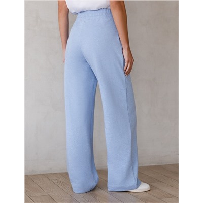 Брюки прямые из премиального футера двухнитки с эластаном