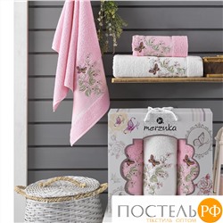 10170 Комп. Пол. MERZUKA махр. в короб. (50*90/2)(70*140/1) 3 шт. PAPILLON розовый