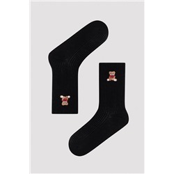Penti, Warm Teddy Bear Siyah Soket Çorap