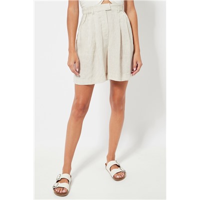 Short de lino - Crudo