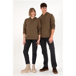 Erkek Haki Basic Sweatshirt