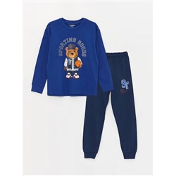 LC Waikiki Bisiklet Yaka Baskılı Uzun Kollu Erkek Çocuk Pijama Takımı, LCW Kids                                            
                                            Bisiklet Yaka Baskılı Uzun Kollu Erkek Çocuk Pijama Takımı