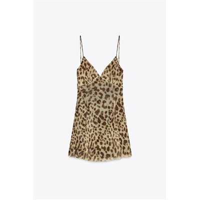 VESTIDO CORTO TUL ESTAMPADO