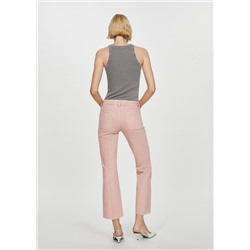 Jeans flare crop bolsillos