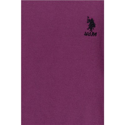 Kız Çocuk Menekşe Bisiklet Yaka Basic Kazak