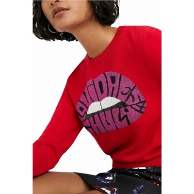 Jersey punto fino labios
