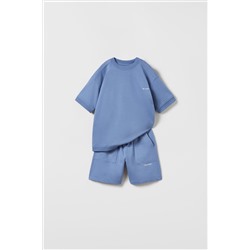CONJUNTO FELPA TEXTO BORDADO